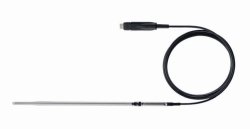 Temperature probes for Climate measuring instrument testo 440 | Description : Laboratory probe glass-coated (digital) with Pt100 temperature sensor